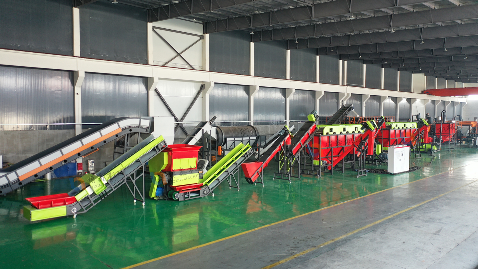 500KG/H PP woven bag washing squeezing recycling line