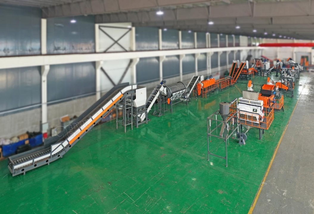 3000KG/H PET drinking bottle washing line with Eddy Current/ Flakes sorter