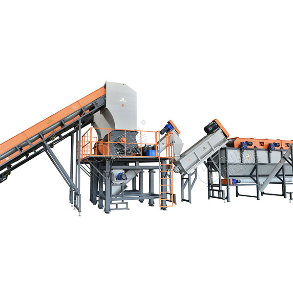 2000KG/H LDPE PE Film Recycling Washing Production Line with film squeeizer
