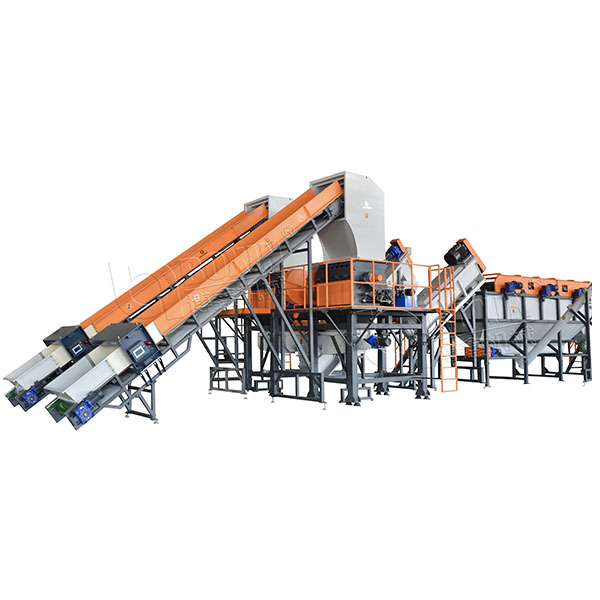 2000KG/H LDPE PE Film Recycling Washing Production Line with film squeeizer